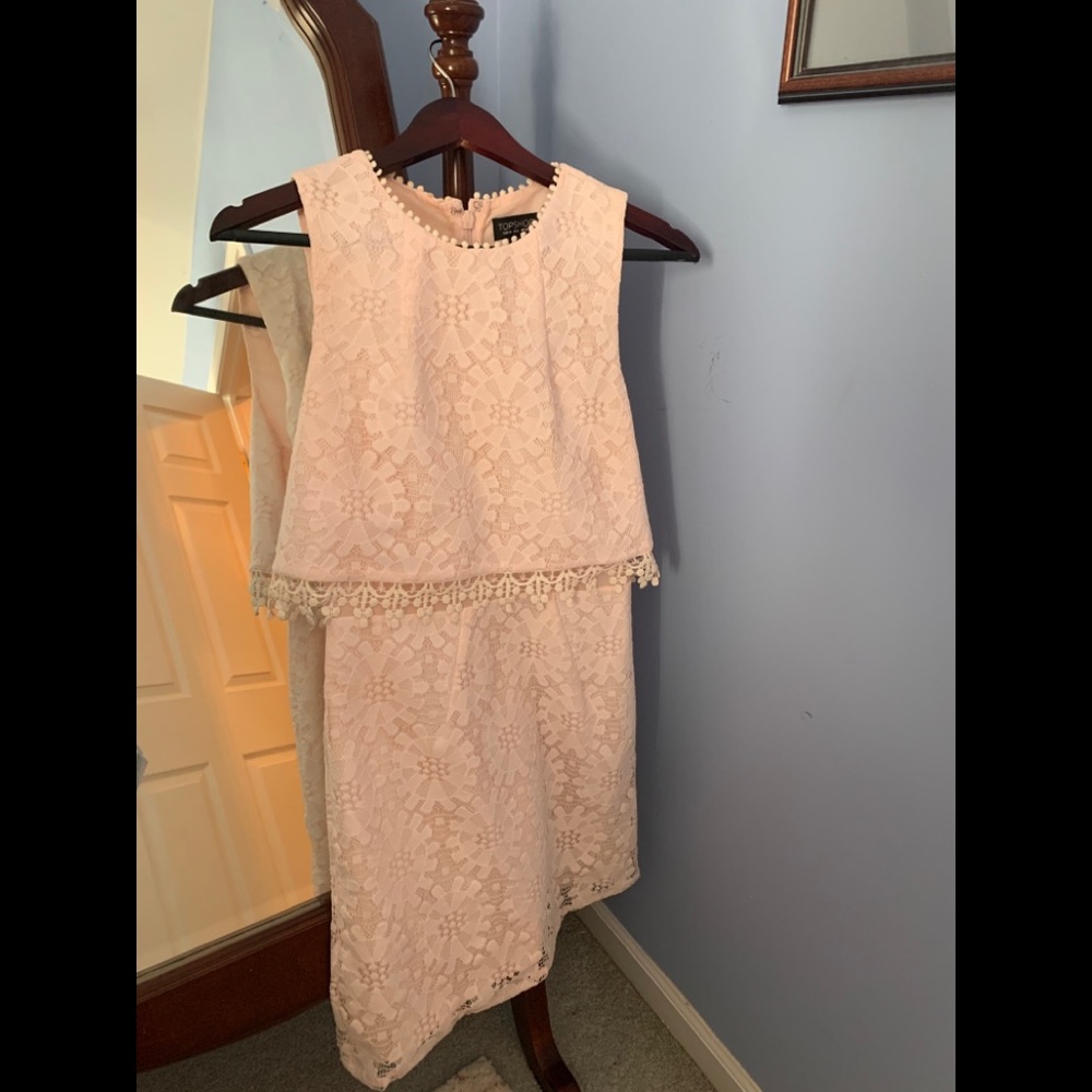 TOPSHOP Pink Floral Dress
